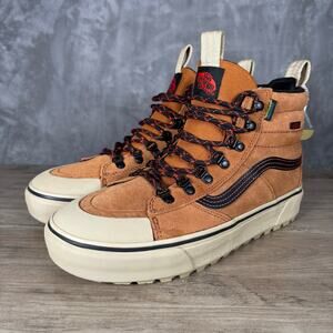 Vans Sk8-Hi MTE All-Trac Brown Suede Boots HydroGuard Primaloft Unisex W10.5 M9